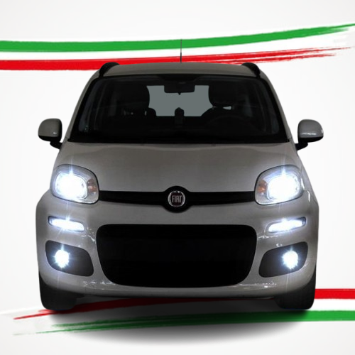 Kit Full Led Completo Anabbaglianti Abbaglianti Posizione Fendinebbia Fiat Panda III 312