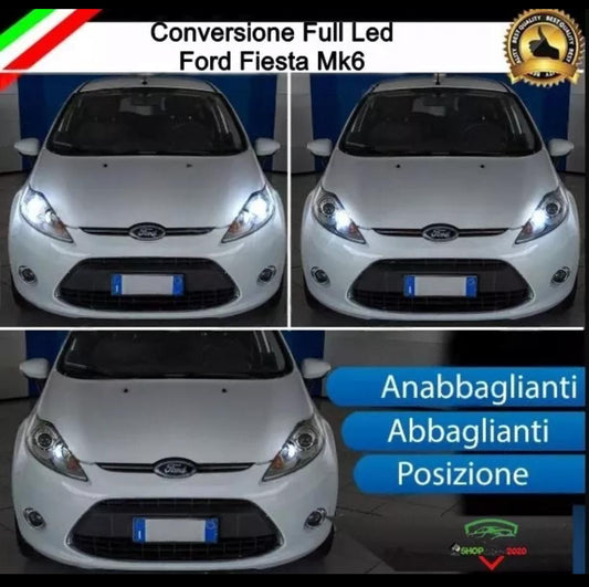 Kit Full Led Anabbaglianti Abbaglianti Luce Di Posizione Per Ford Fiesta Mk6